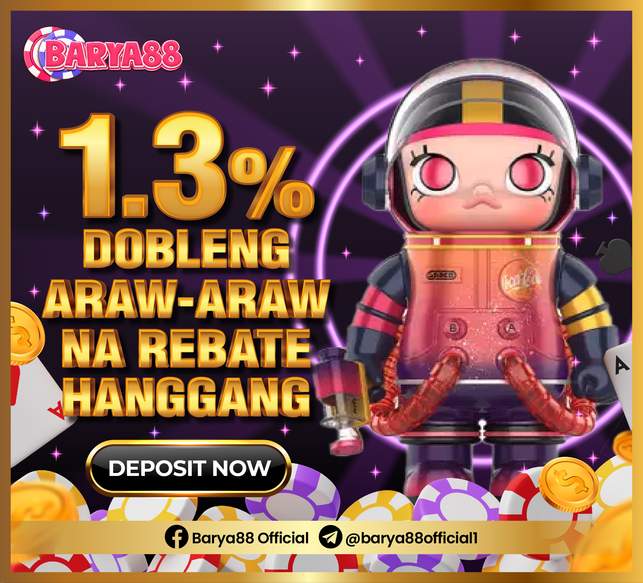 DOUBLE DAILY REBATE UP TO 1.3%